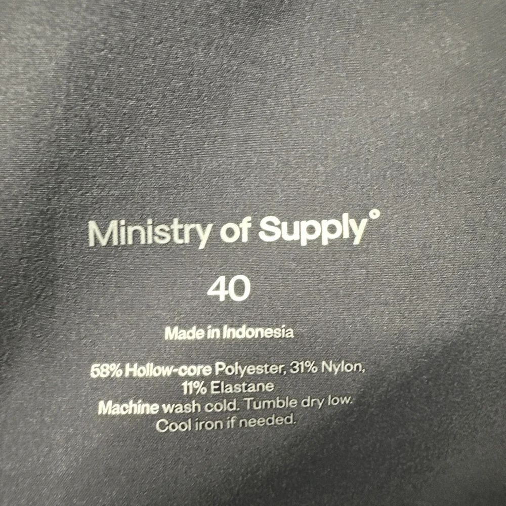 Ministry of Supply Pace Tapered Chino 40 Tall Men Gray Stretch Performance Pants